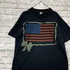 USA製90sヴィンテージTシャツ！シングルステッチ　ブラック半袖古着L 26