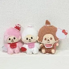 モンチッチ イチゴスタイルマスコット /ハローキティ アニバーサリー おすわり