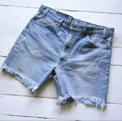 【オレンジタブ・レジスターマーク】80s Levi's 517ショーツ　USA製