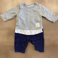 【美品】クマ柄ロンパース グレー・ネイビー　70