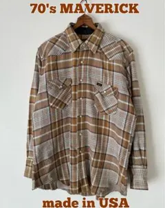 70's MAVERICK ネルシャツ　ヘビネル　ウエスタン　USA製