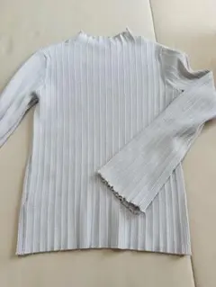 GU ランダムリブメローセーター　オフホワイト　M