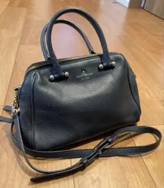 美品 ケイトスペード ハンドバック レザーバック 黒色　kate spade