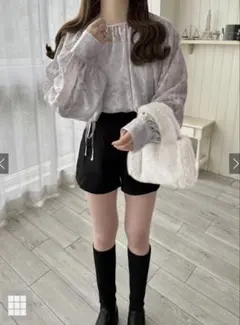 GRL 前後2way花柄シフォンブラウス【fo1905】
