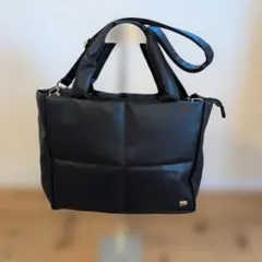 新品 LA BAGAGERIE レザー調キルティングトートバッグ 黒 A４可のサムネイル