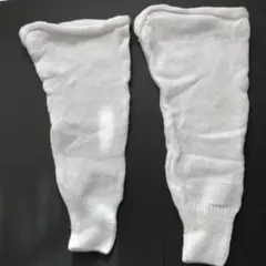 【韓国風】ルーズソックス風 レッグウォーマー 白 防寒・脚長見え 制服コーデ