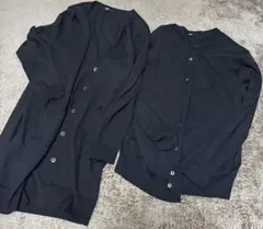 ユニクロ 長袖 カーディガン ブラック 2枚 ロング