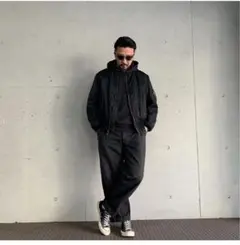 90's ヴィンテージ ALPHA アルファ MA-1 黒 USA製　XL