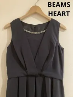 BEAMS HEART ビームスハート　ワンピース　フォーマルドレス　紺ビジュー