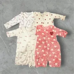 西松屋 ベビー ロンパース カバーオール 4枚セット 50-80cm