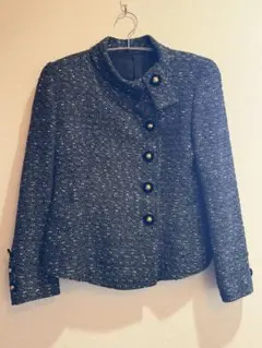 年末値引き　銀座マギー ツイード セットアップ ノーカラー　金ボタン