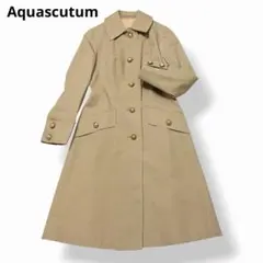 アクアスキュータム チェスターコート カシミヤ100 ロング キャメル L