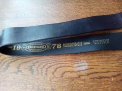 used　メンズ　ディーゼル　DIESEL　黒ベルト　シルバーバックル　本革