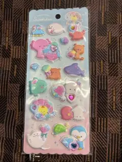 新品　つぶらな瞳の水族館　シール ぷくぷくシールボンボンドロップシール　正規品