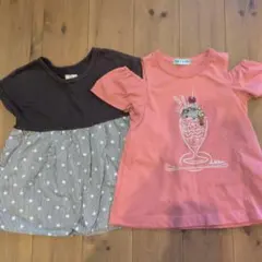 ハッカキッズ　アイスクリームデザイン Tシャツ 2枚セット110のサムネイル
