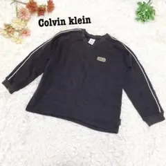 s.1835【カルバンクラインジーンズ】長袖 トレーナー Vネック ブラウンのサムネイル