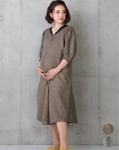 スウィートマミー　授乳服　チェックワンピース