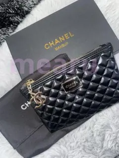 CHANEL ブラック キルティング 財布シルバー ノベルティ - メルカリ