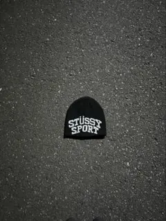 stüssy Sport ニット帽 黒/クリーム/バーガンディ - メルカリ