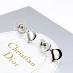 Dior クリスチャンディオール ピアス CD ロゴ 極美品 シルバー
