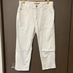 ホワイトデニム ストレートパンツ