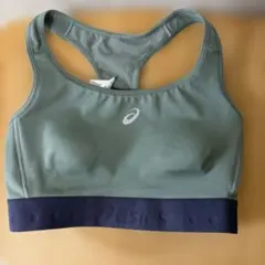 asics スポーツブラ Sサイズ カーキ