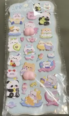 韓国 シール おしりぷっくり 3D アニマル