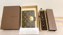 【美品】 LOUIS VUITTON エトワールモノグラム手帳カバー+ボールペン