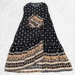 韓国 キムズブティック 総柄 花柄 アシンメトリー レトロ ワンピース