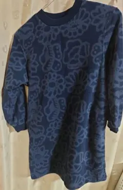 ユニクロ　marimekko ネイビー 花柄 ワンピース 130