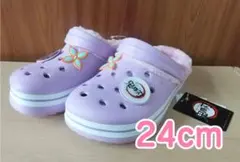 鬼滅の刃　胡蝶しのぶ　しのぶ　ファー　EVA　サンダル　24cm　サンダル