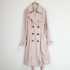 Apuweiser-riche トレンチコート ピンクベージュ M リボン