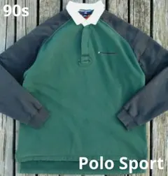 90s Polo Sport ポロスポーツ ラガーシャツ 厚手