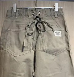 OLIVE des OLIVE バックレースアップパンツ カーキ M