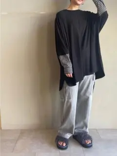 シルクネップ ベースボール ヘンリーTシャツ 長袖 - メルカリ