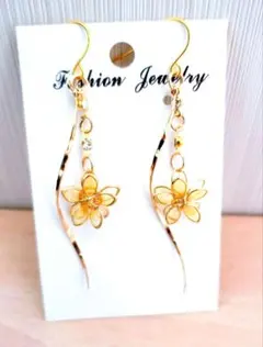 513➂# ピアス ハンドメイド フラワー 花 レジン 夏ピアス 秋ピアス