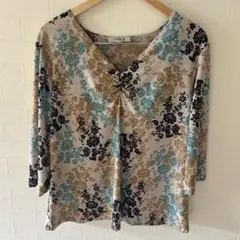 Only 9 フラワープリント 五分袖 トップス
