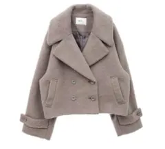 earth music&ecology シャギーショートコート　ベージュ