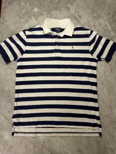 Polo Ralph Lauren ポロシャツ ネイビー/ホワイトストライプ