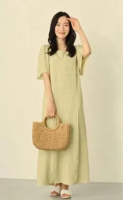 honono アウトシームメローワンピース Light green