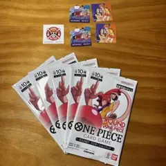 ワンピースカード ROUND1 プロモーションパック 5パック ステッカー10