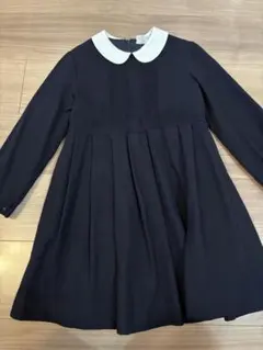 ウール100 parentsdream ネイビー ワンピース 120
