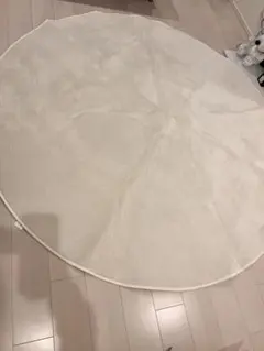 円形フリースラグ クリーム色