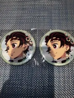 鬼滅の刃　グリッター缶バッジ　炭治郎