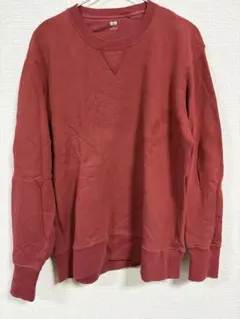 UNIQLO 赤 クルーネック トレーナー XL
