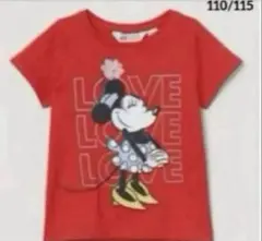 ☆新品☆H&M トップス　Tシャツ　ディズニー♡ミニーマウス♡♡110