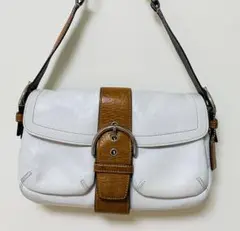 COACH ショルダーバッグ ホワイト ブラウンのサムネイル