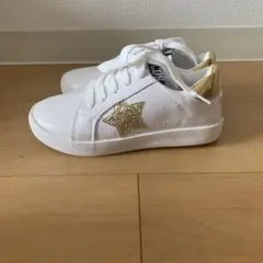 GOLDEN STAR キッズ スニーカー ゴールド星形装飾 20.5cm
