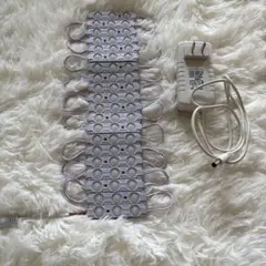 LEDモジュール 白色光 AC/DCアダプター付き20個