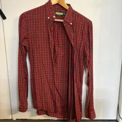 ラルフローレン RUGBY レッドチェック柄 長袖シャツ